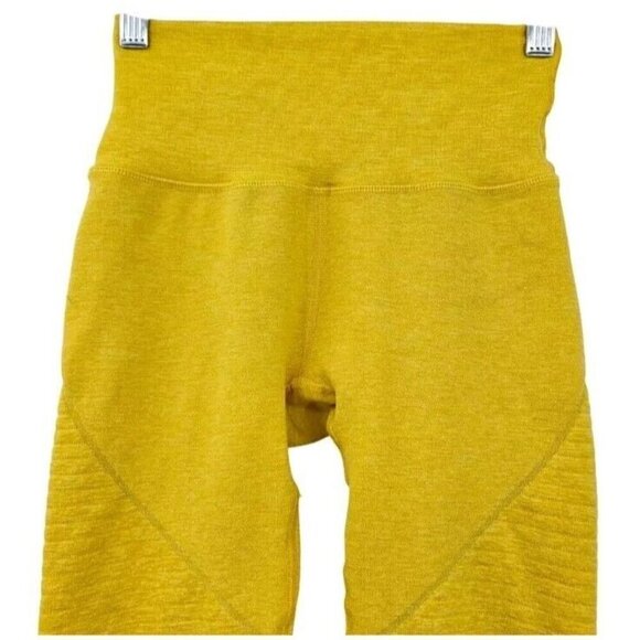 Alphalete OG Revival Leggings Yellow Women’s Size Small Mid Rise Activewear - Picture 5 of 12